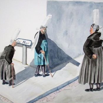 Painting titled "Ma Doué! Vieillesses" by Isabelle Dumorel, Original Artwork