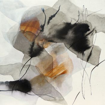 Pintura intitulada "Quand le vent se lè…" por Isabelle Mignot, Obras de arte originais, Outro