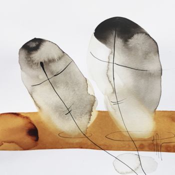 Peinture intitulée "Tendre tempo... un…" par Isabelle Mignot, Œuvre d'art originale, Encre
