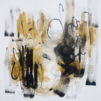 Peinture intitulée "Musique en tête (2)…" par Isabelle Mignot, Œuvre d'art originale, Encre