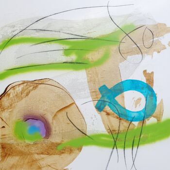 Pintura titulada "Comme un printemps…" por Isabelle Mignot, Obra de arte original, Acrílico Montado en Bastidor de camilla d…