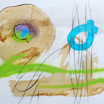 Malerei mit dem Titel "Comme un printemps…" von Isabelle Mignot, Original-Kunstwerk, Acryl Auf Keilrahmen aus Holz montiert