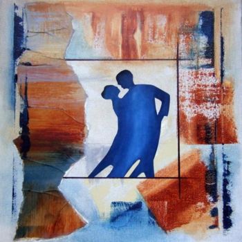 Malerei mit dem Titel "Tango 2" von Isabelle Mignot, Original-Kunstwerk, Öl