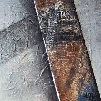 Malerei mit dem Titel "Entre deux mondes" von Isabelle Mignot, Original-Kunstwerk, Öl
