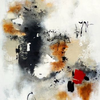 Картина под названием "Soul's vibrations 16" - Isabelle Mignot, Подлинное произведение искусства, Масло