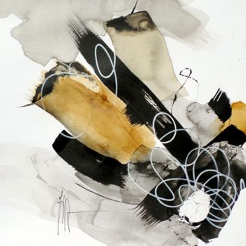 Malerei mit dem Titel "Au fil de nous (10)" von Isabelle Mignot, Original-Kunstwerk, Acryl