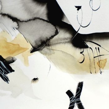 Peinture intitulée "Au fil de nous (53)" par Isabelle Mignot, Œuvre d'art originale, Encre