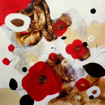 Malerei mit dem Titel "Parfum d'Impatiens…" von Isabelle Mignot, Original-Kunstwerk, Andere