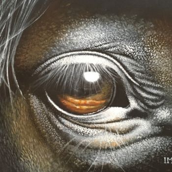 Painting titled "Horse n°6" by Isabelle Molinard, Original Artwork, Acrylic