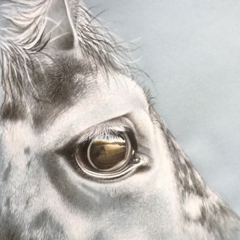 「HORSE GF n 3」というタイトルの絵画 Isabelle Molinardによって, オリジナルのアートワーク, 水彩画