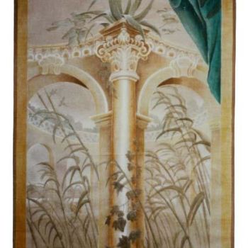 Peinture intitulée "Rideau Vert" par Isabelle Molinard, Œuvre d'art originale, Huile