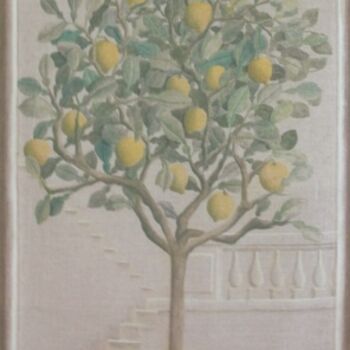 Painting titled "Citrus limon" by Isabelle Molinard, Original Artwork, Other