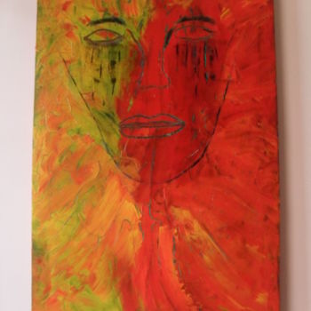 Painting titled "sentiments" by Babu, Original Artwork, Oil