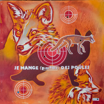 Peinture intitulée "Le renard - les mal…" par Murzo, Œuvre d'art originale, Bombe aérosol Monté sur Châssis
