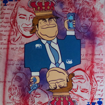 Peinture intitulée "Donald-premier" par Murzo, Œuvre d'art originale, Acrylique Monté sur Châssis
