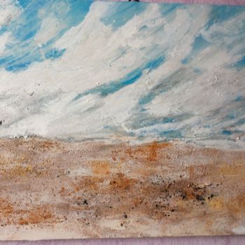 Peinture intitulée "la plage" par Isabelle Mangin-Lenglet, Œuvre d'art originale, Huile