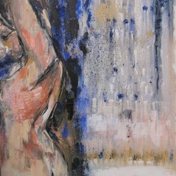 Painting titled "Blue Nude I" by Isabelle Ordonneau, Original Artwork, Oil