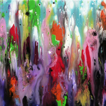 Peinture intitulée "Fantastik World" par Isabelle Pelletane, Œuvre d'art originale, Acrylique Monté sur Châssis en bois