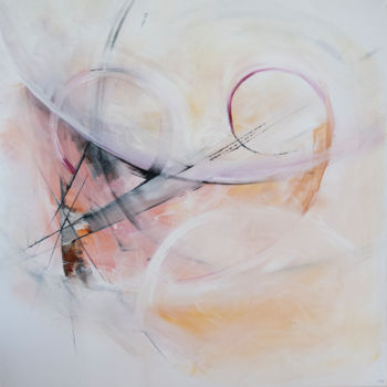 Painting titled "Harmonie" by Isabelle Szlachta, Original Artwork, Acrylic Mounted on Wood Stretcher frame