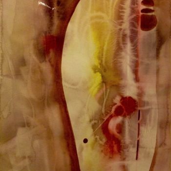 Peinture intitulée "Dans la trame de no…" par Isabelle Szlachta, Œuvre d'art originale, Aquarelle