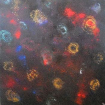 Peinture intitulée "Galaxies Lointaines" par Isabelle Tirard, Œuvre d'art originale, Acrylique