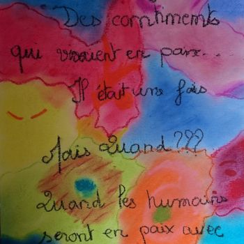 Рисунок под названием "La Dérive des Conti…" - Isabelle Tirard, Подлинное произведение искусства, Пастель