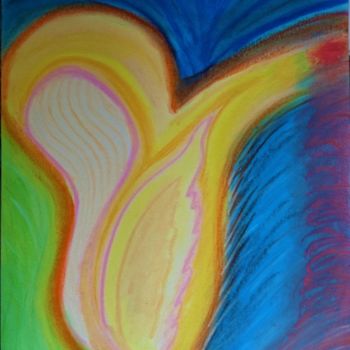 Drawing titled "L'Ange de Lumière" by Isabelle Tirard, Original Artwork, Pastel