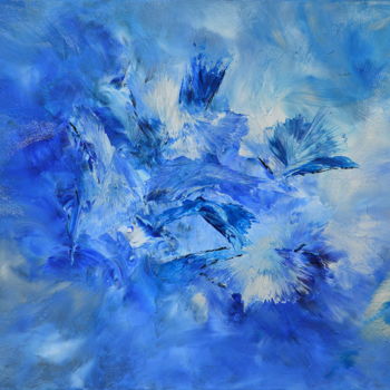「Blue dreamy explorer」というタイトルの絵画 Isabelle Vobmannによって, オリジナルのアートワーク, アクリル