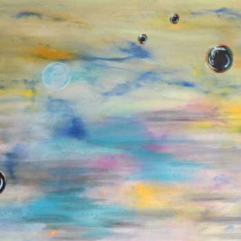 Painting titled "Aux confins de l'un…" by Isabelle Vobmann, Original Artwork, Acrylic