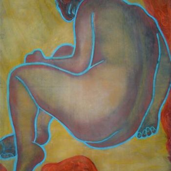 Painting titled "Nudo nel paradiso" by Isabell Von Piotrowski, Original Artwork, Oil