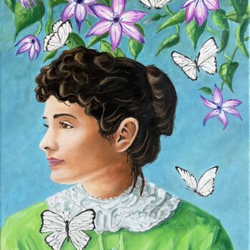 Картина под названием "Anne" - Isabelle Chartrand, Подлинное произведение искусства, Масло Установлен на Деревянная рама для…