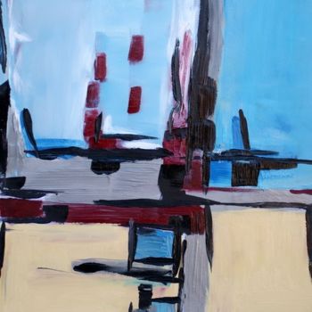 Картина под названием "Abstract" - Sandra Guedes, Подлинное произведение искусства, Масло