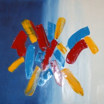 Malerei mit dem Titel "Abstract" von Sandra Guedes, Original-Kunstwerk, Öl