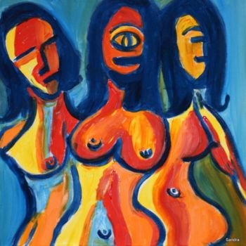 Peinture intitulée "WOMEN2" par Sandra Guedes, Œuvre d'art originale