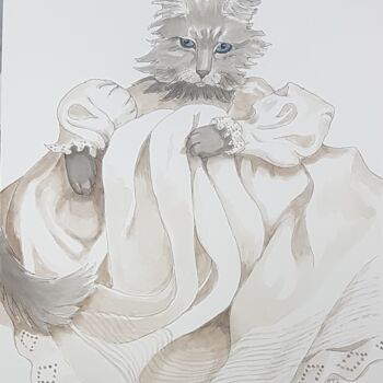 Painting titled "Tilly" by Toffee Nose, Original Artwork, Watercolor