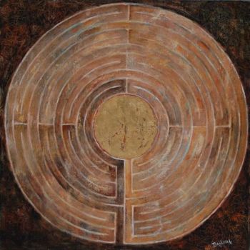 Painting titled "labyrinthe1" by Isabelle Husson, Original Artwork