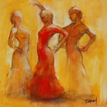 Painting titled "trio 4" by Isabelle Husson, Original Artwork