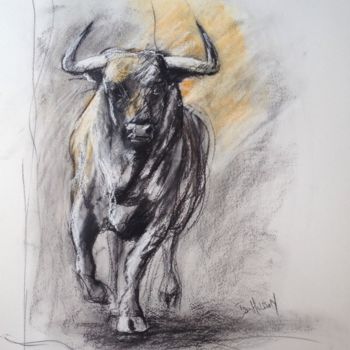 Desenho intitulada "toro" por Isabelle Husson, Obras de arte originais