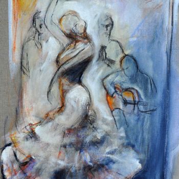 Schilderij getiteld "flamenco" door Isabelle Husson, Origineel Kunstwerk