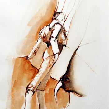Drawing titled "sentir l'énergie" by Isabelle Husson, Original Artwork