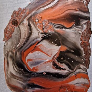 Peinture intitulée "Crâne galactique" par Isalia, Œuvre d'art originale, Acrylique