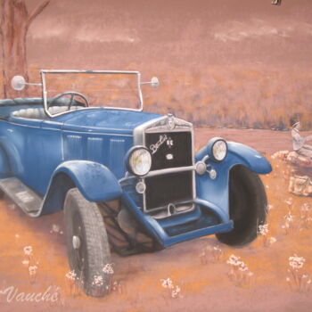 Peinture intitulée "la Berliet" par Isabelle Vauche, Œuvre d'art originale, Pastel