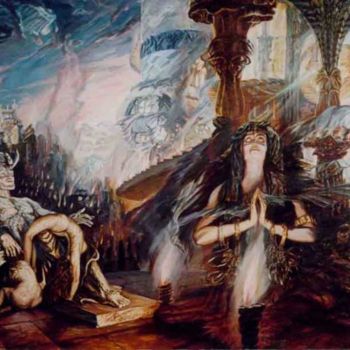 Painting titled "Conan1" by Isander4, Original Artwork, Oil