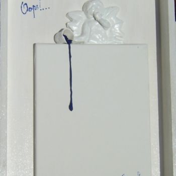 Peinture intitulée "oops -bas relief an…" par Princesse Sylviane D Isangel, Œuvre d'art originale, Autre