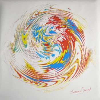 Ζωγραφική με τίτλο "spin turn" από Princesse Sylviane D Isangel, Αυθεντικά έργα τέχνης