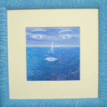 Картина под названием "les yeux du ciel d'…" - Princesse Sylviane D Isangel, Подлинное произведение искусства, Другой