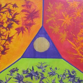 Painting titled "TRIANGLE" by Isankis, Original Artwork, Acrylic