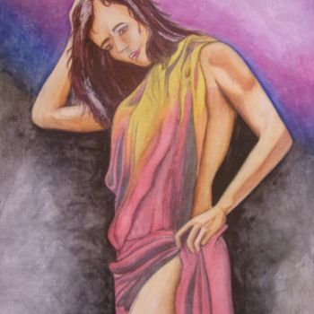 Painting titled "S/Título I - S / Ti…" by Isabel Cabrita, Original Artwork, Watercolor