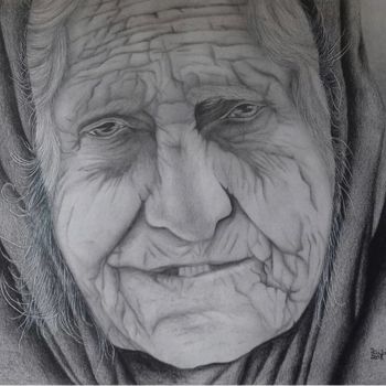 Drawing titled "Marcas do tempo - W…" by Isabel Cabrita, Original Artwork, Graphite
