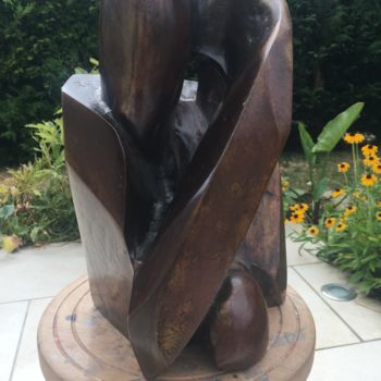 Sculpture titled "Méditation" by Bob (Parrenin), Original Artwork, Bronze